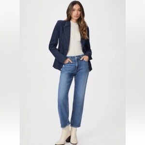 PAIGE Blue Straight Leg Jeans Relaxed Fit